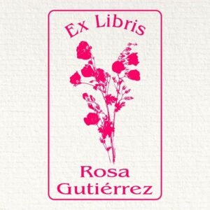 Sello Ex Libris flores