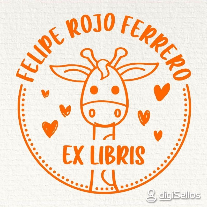 Segell ex libris de girafe