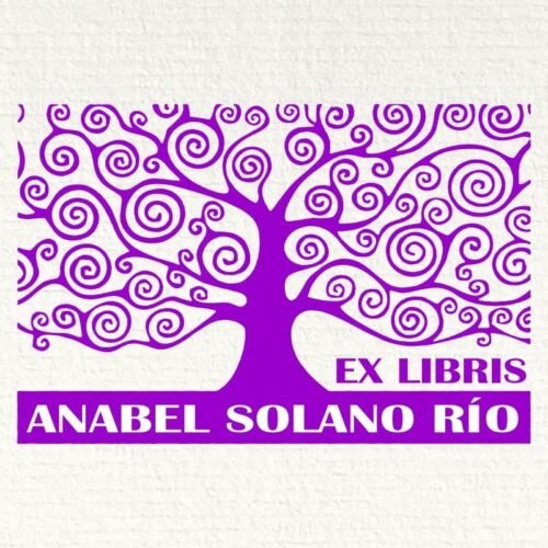 Sello ex libris arbre espiral