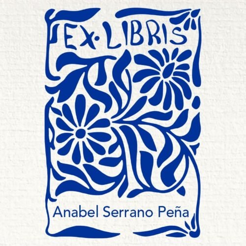 Segell ex-libris de margarides enllaçades